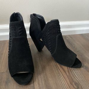 Vince Camuto, size 10 black booties. Worn once, in great condition.